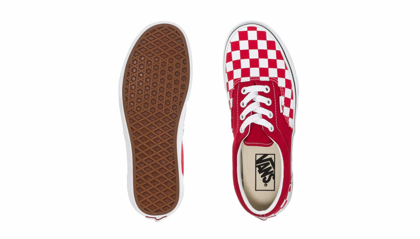 Vans Era Checkerboard Racing Red Red 4 Vans Era Checkerboard Racing Red Red - Image 2