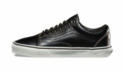 Vans Old Skool All Black Leather Black 10 Vans Old Skool All Black Leather Black -SHOOOS SHOP vans old skool all black leather va38g1oe6 4