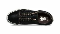 Vans Old Skool All Black Leather Black 11 Vans Old Skool All Black Leather Black -SHOOOS SHOP vans old skool all black leather va38g1oe63