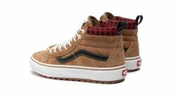 Vans SK8-HI MTE-1 Plaid Brown Brown -SHOOOS SHOP vans sk8 hi mte 1 plaid brown vn0a5hzyy494