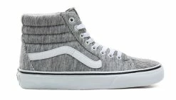 Vans Sk8-Hi Rib Knit Grey True White Grey -SHOOOS SHOP vans sk8 hi rib knit grey true white vn0a4bv6v7b1