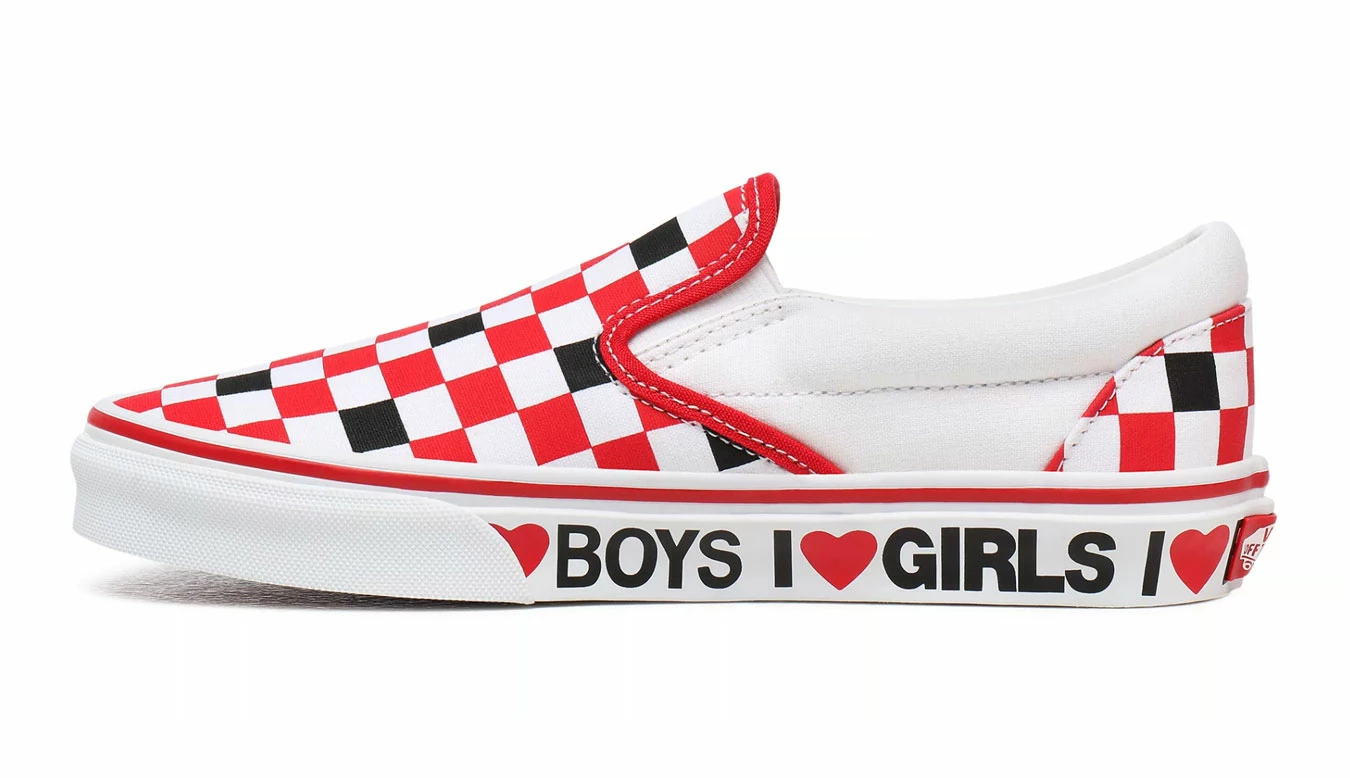 Vans Ua Classic Slip-On (I Heart)Black/True White Red 7 Vans Ua Classic Slip-On (I Heart)Black/True White Red - Image 5