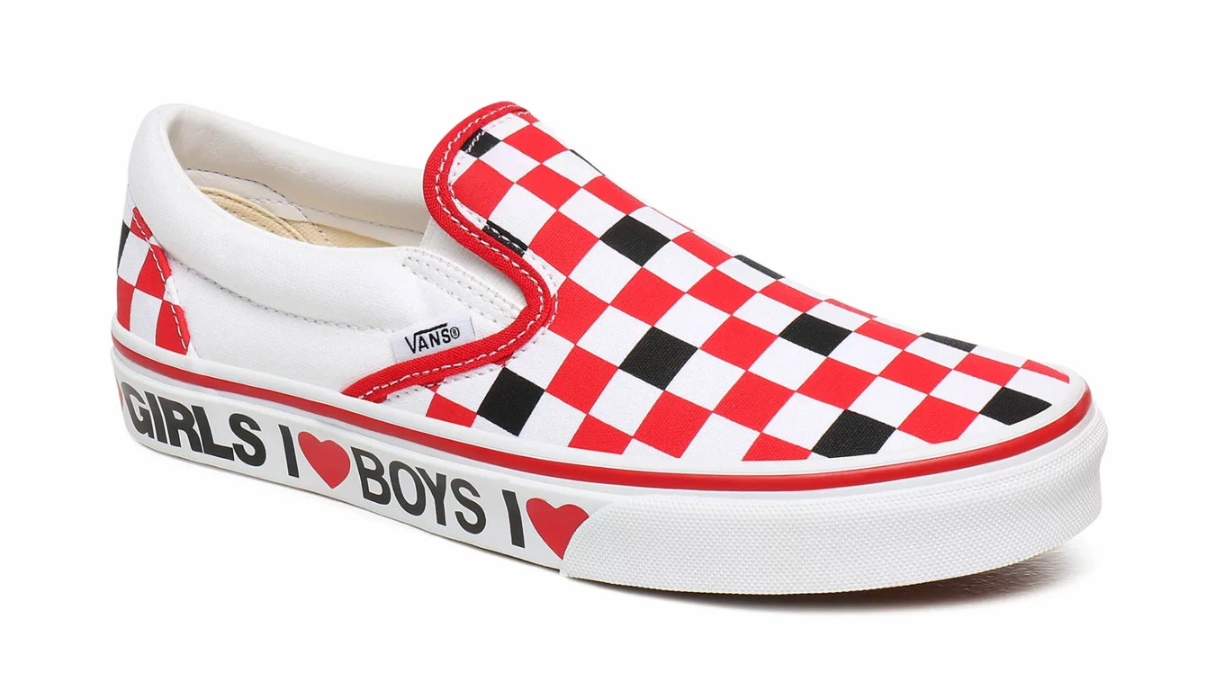 Vans Ua Classic Slip-On (I Heart)Black/True White Red 4 Vans Ua Classic Slip-On (I Heart)Black/True White Red - Image 2