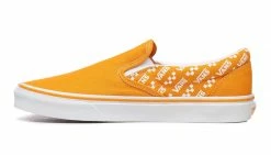 Vans Ua Classic Slip-On (Logo Repeat)Cdumylwtrwht Orange -SHOOOS SHOP vans ua classic slip on logo repeatcdumylwtrwht 3