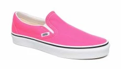 Vans Ua Classic Slip-On (Neon)Knockout Pnk/Tr Wht Pink -SHOOOS SHOP vans ua classic slip on neonknockout pnk tr wht 4