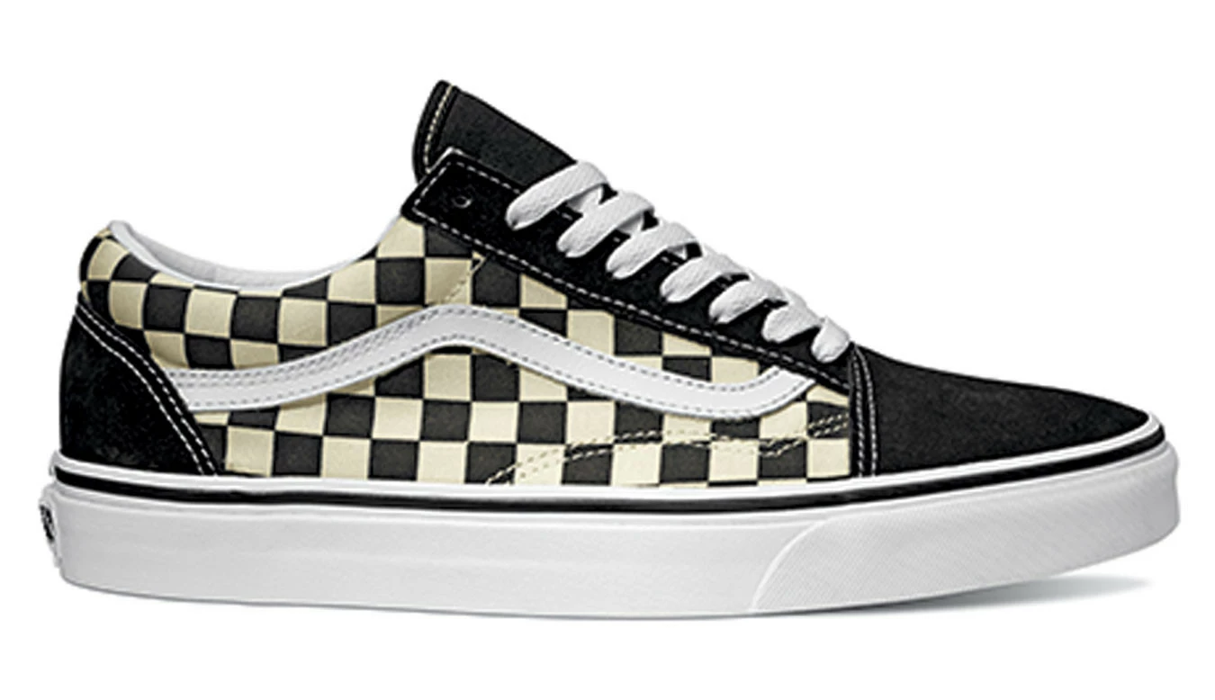 Vans Ua Old Skool Primary Checkerboard Black 3 Vans Ua Old Skool Primary Checkerboard Black