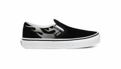 Vans Uy Classic Slip-On (Suede Flame) Kids Black
