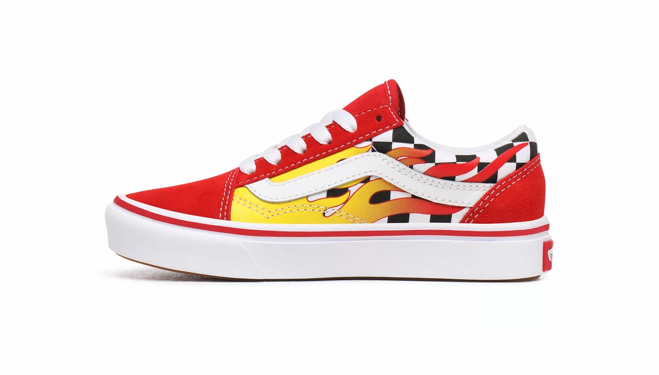 Vans Uy Comfycush Old Skool (Flame) Kids Multicolor 5 Vans Uy Comfycush Old Skool (Flame) Kids Multicolor - Image 3