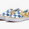 Vans Uy Comfycush Slip-On (Big Checker) Kids Multicolor -SHOOOS SHOP vans uy comfycush slip on big checkertrbl cdmuylw