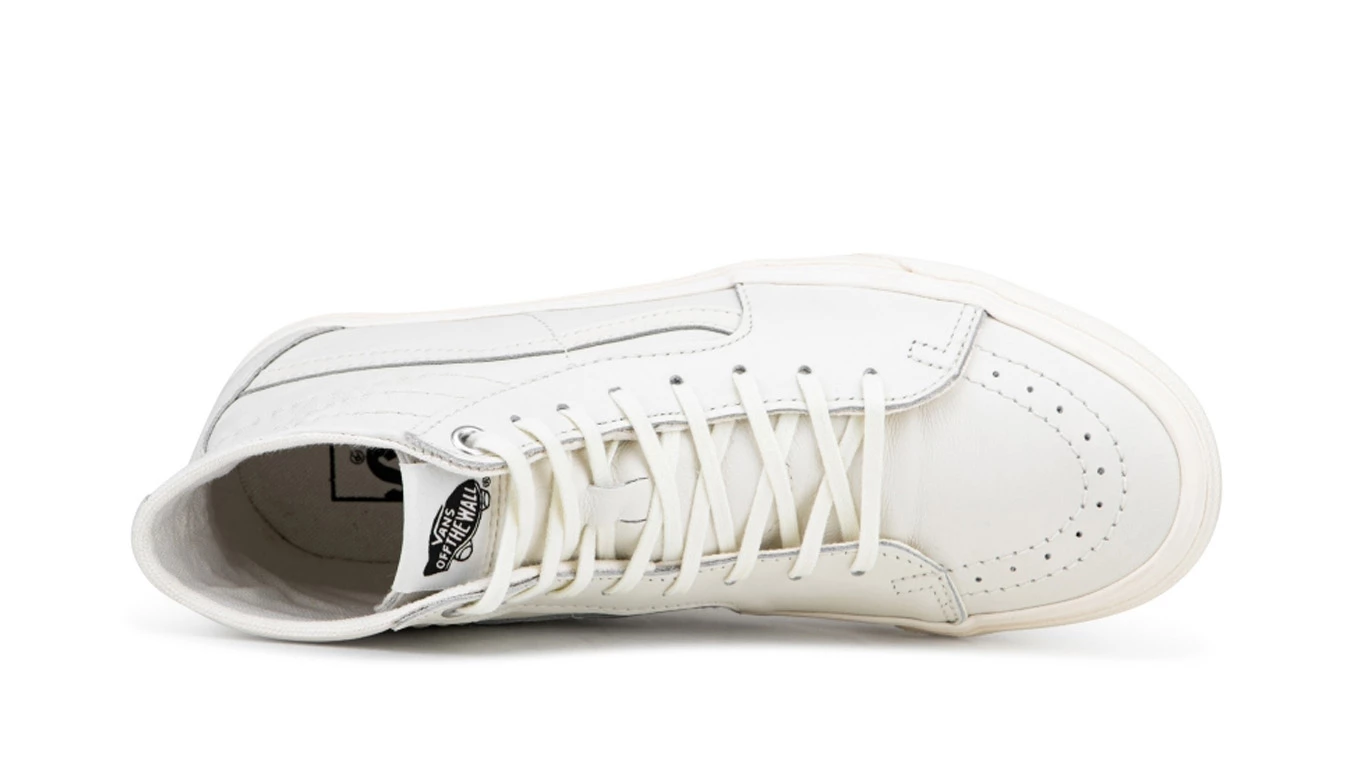 Vans Sk8-hi Tapered (Leather) Marshamllow White 6 Vans Sk8-hi Tapered (Leather) Marshamllow White - Image 4