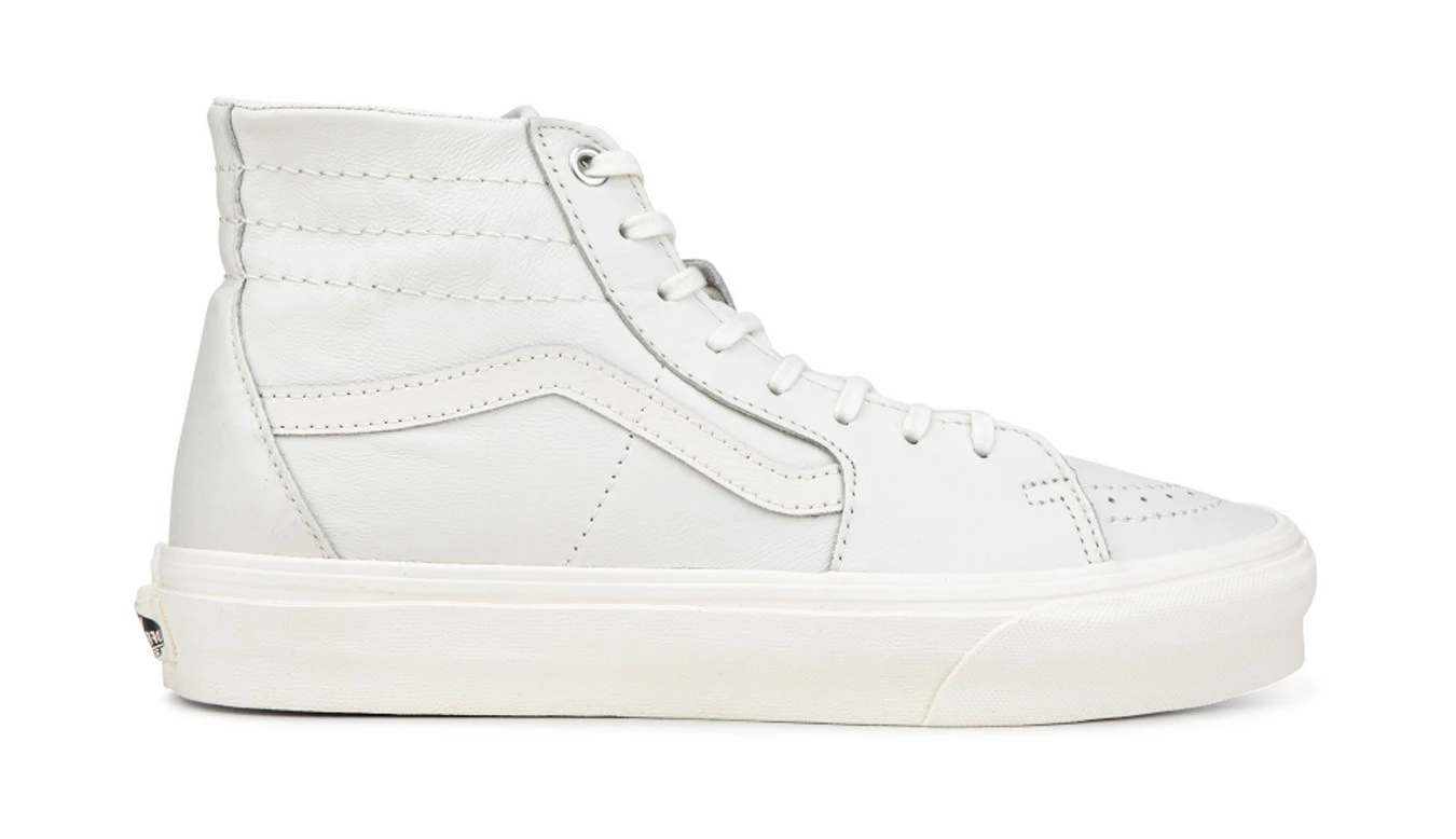 Vans Sk8-hi Tapered (Leather) Marshamllow White 3 Vans Sk8-hi Tapered (Leather) Marshamllow White